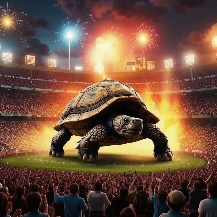 A wild rodeo spectacle inside a massive football stadium