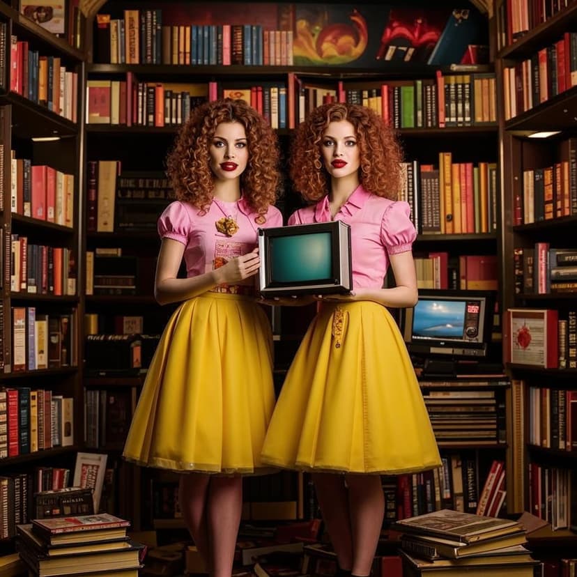 A photograph of two identical