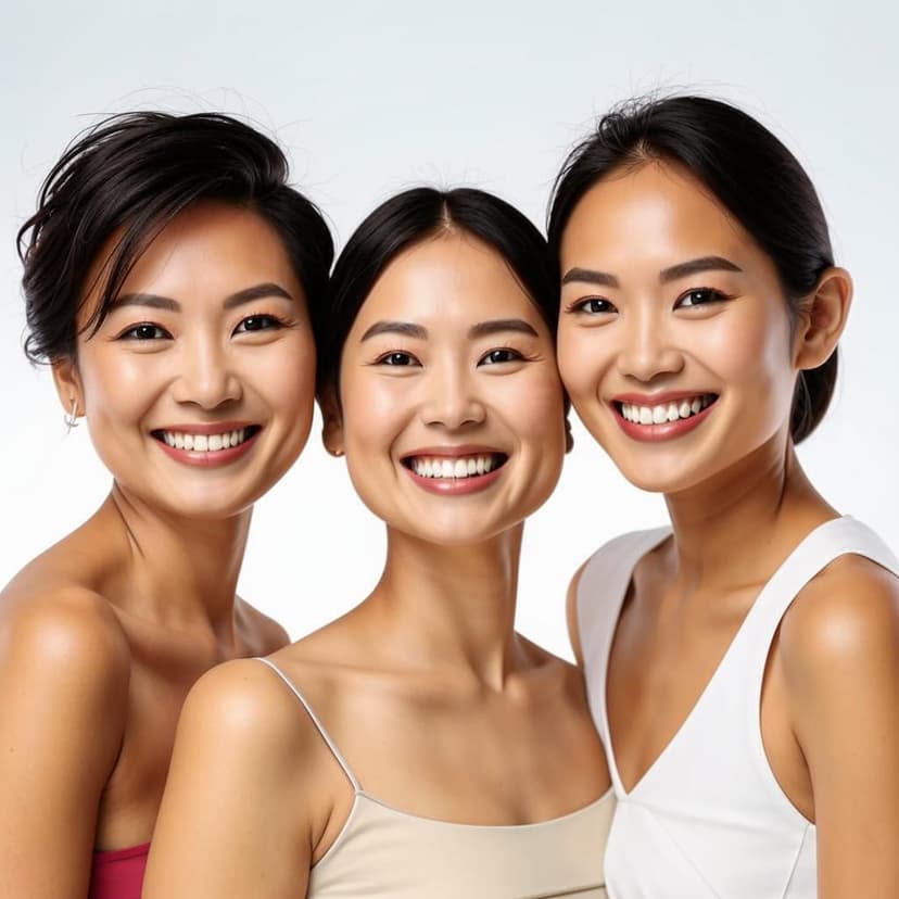 3 asian women