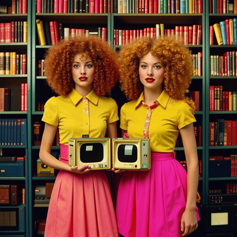 A photograph of two identical