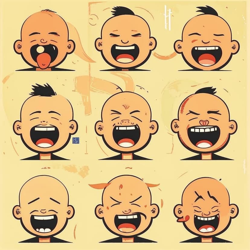 A set of emoticon illustrations