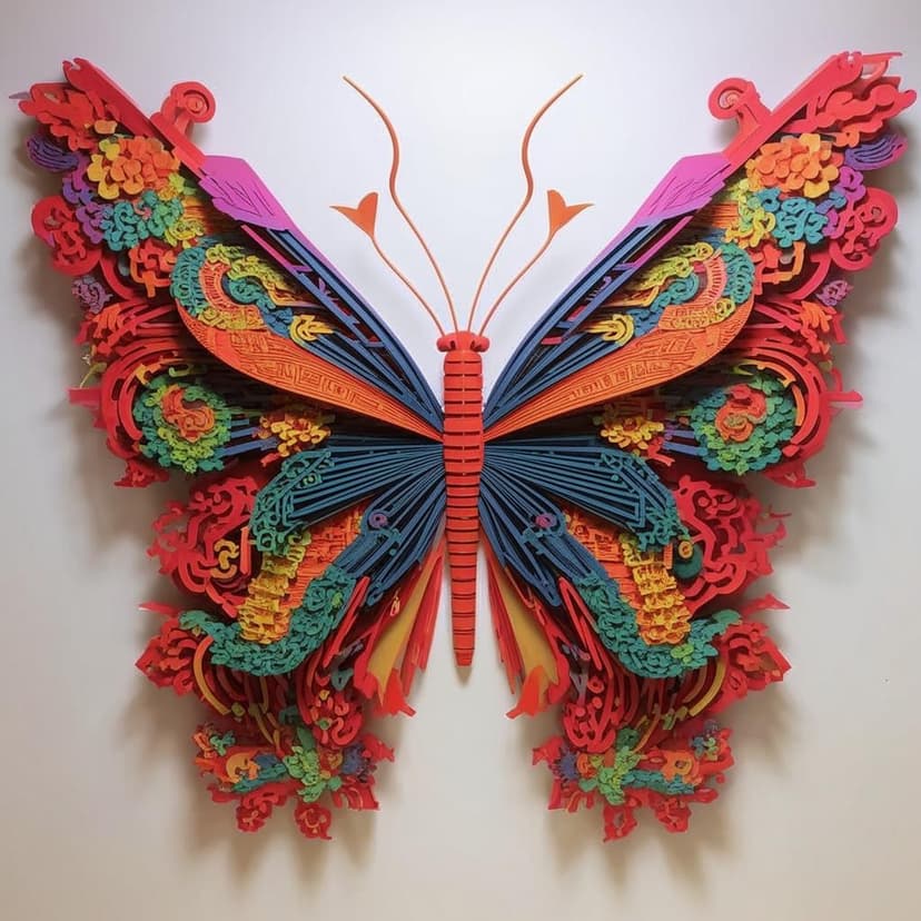 Fiber optic paper sculpture