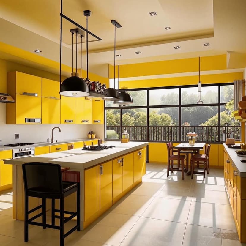 A modern Chinese style high-end villa kitchen