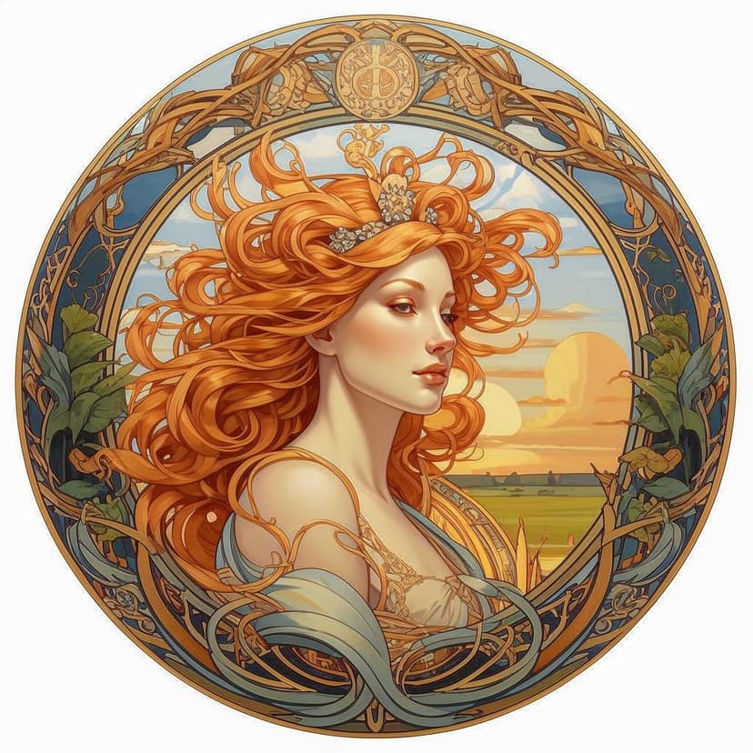 A contemporary reinterpretation of Alphonse Mucha’s Art Nouveau masterpiece
