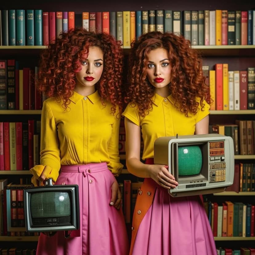 A photograph of two identical