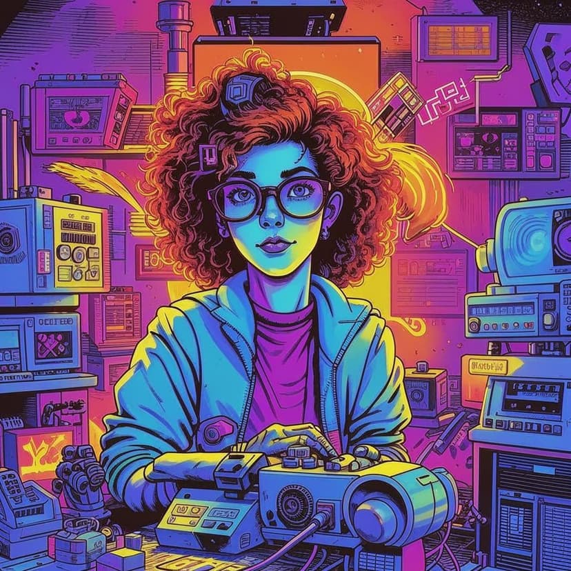 **MidJourney Prompt:** A square 1980s retro-futuristic comic-style CD album cover – in the style of Daniel Torres (ligne claire