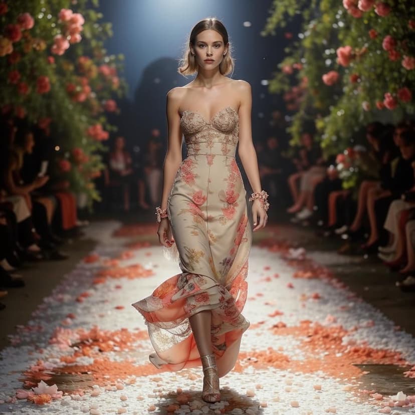 A high-fashion model with a strong jawline