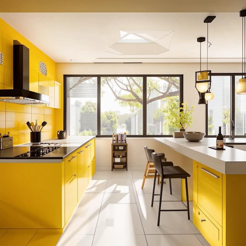 A modern Chinese style high-end villa kitchen