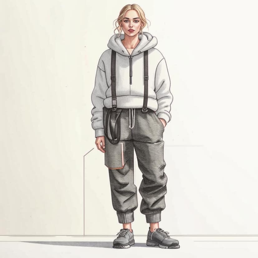 Hand-drawn renderings of clothing
