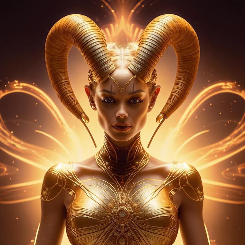 photograph of a alien woman