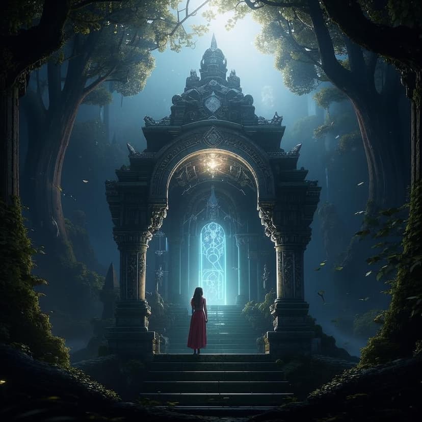 Fantasy Temple Woman Mysterious