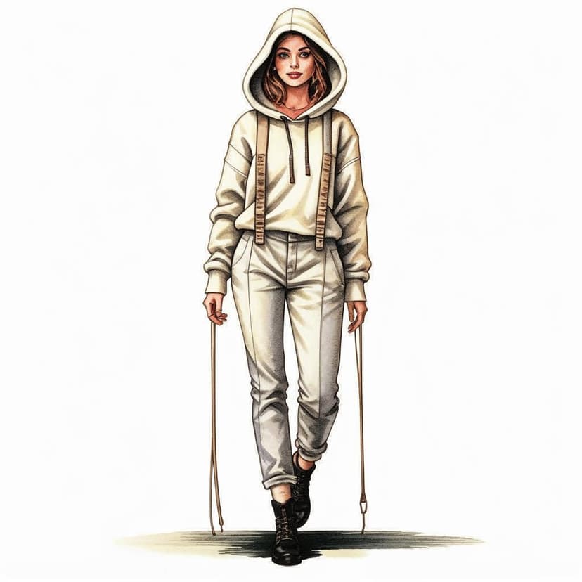 Hand-drawn renderings of clothing