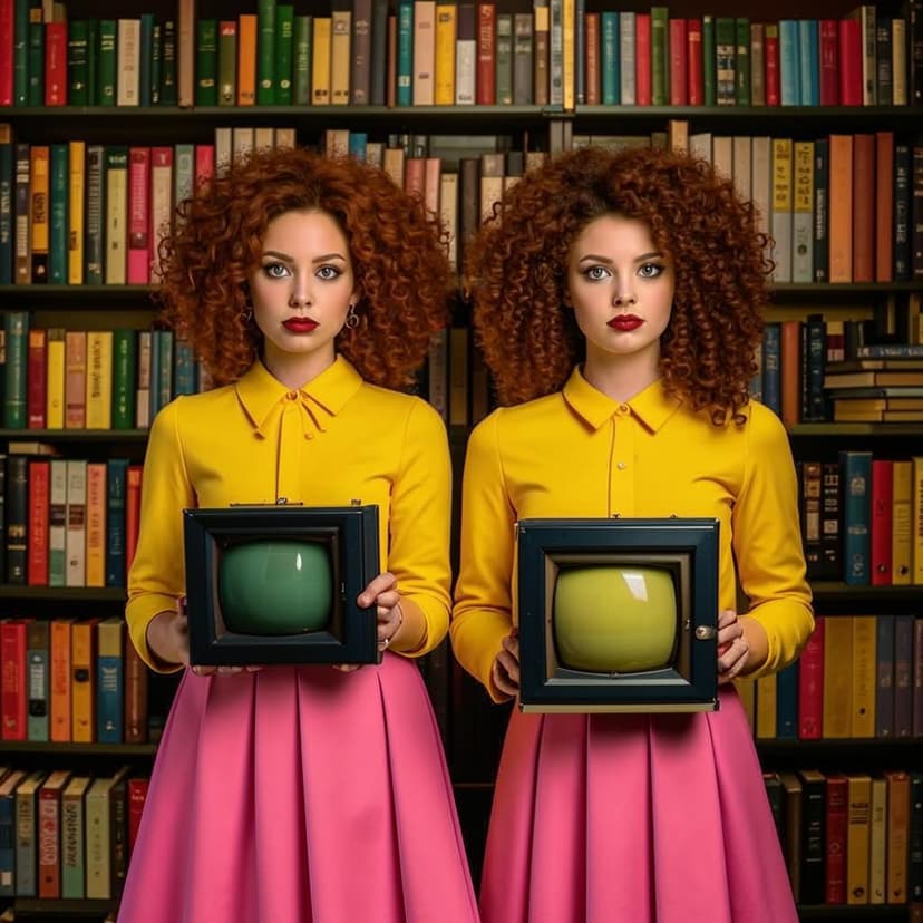 A photograph of two identical