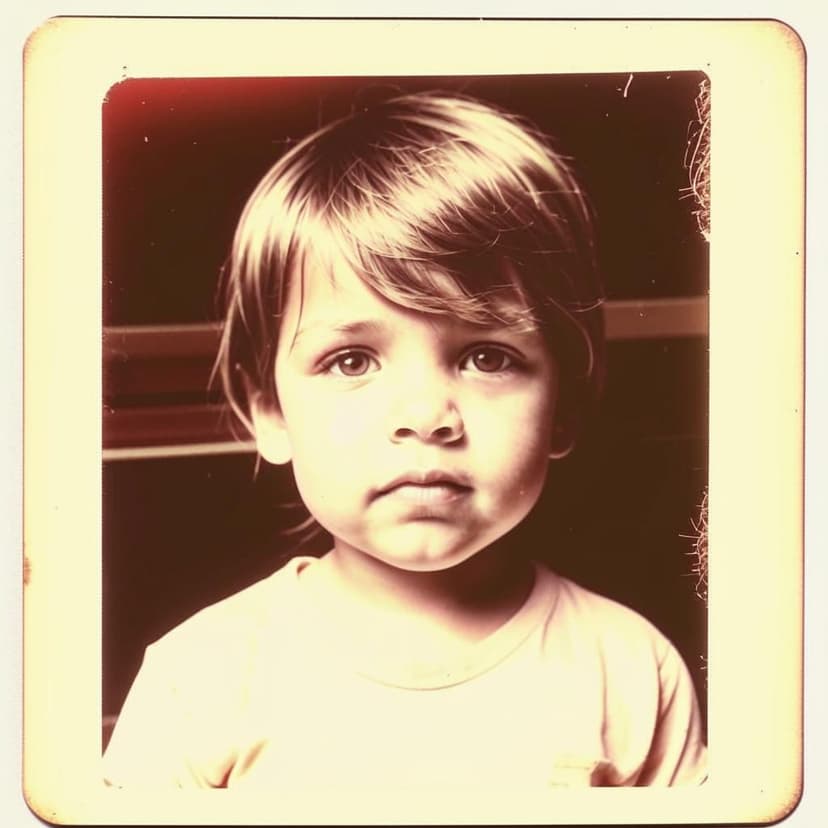 70’s vibe polaroid picture of a kids