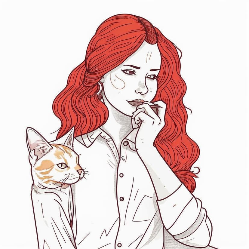 Minimalist black line drawing of a female portrait