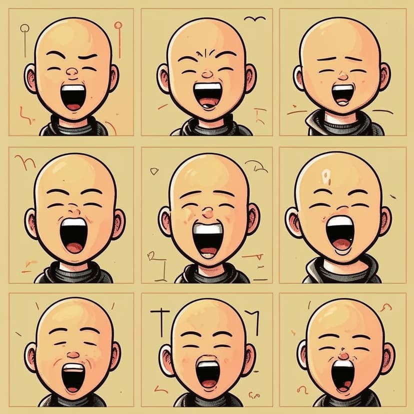 A set of emoticon illustrations