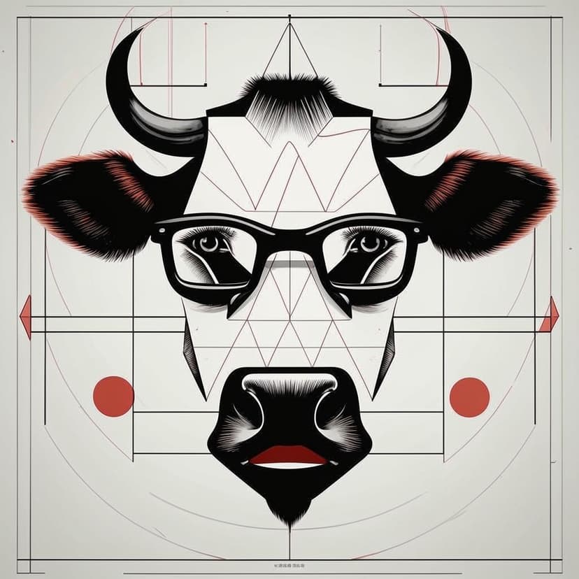 Bauhaus-style poster: black and white with bold geometric shapes