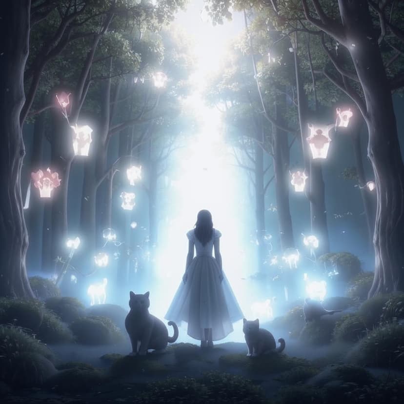 A 3D illustration of a woman surrounded by translucent