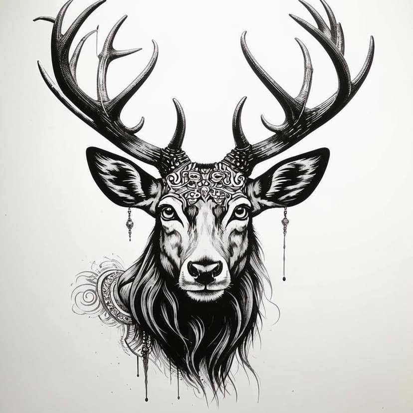 A regal stag with striking antlers