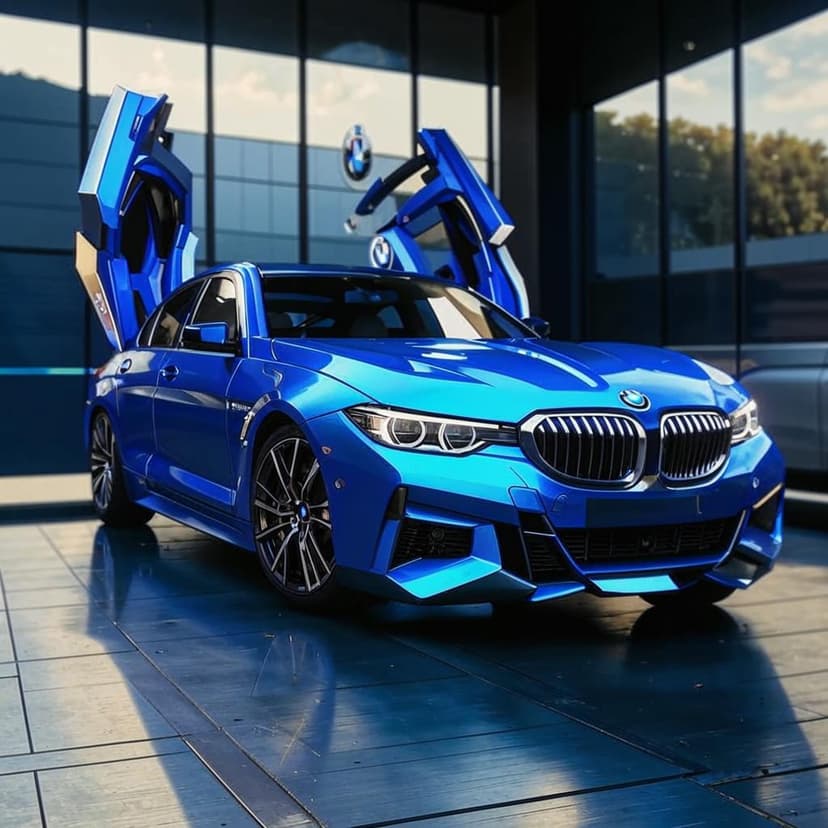 A blue mecha Transformer