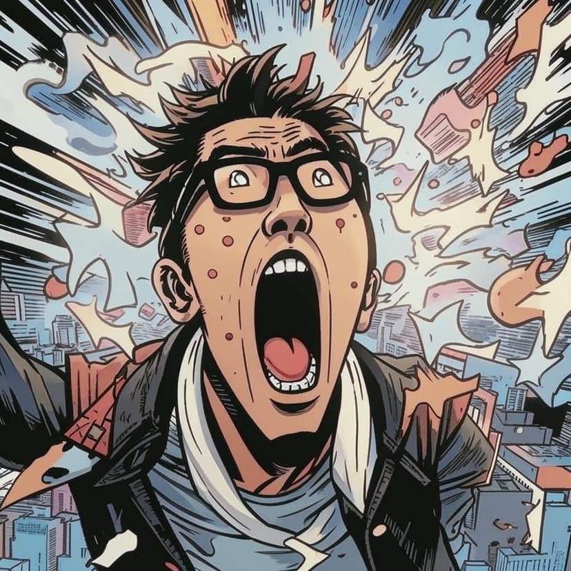 **”GPT: DRAMATIC MELTDOWN ISSUE #1″**  

A ripped Korean man in glasses wails like a drama queen