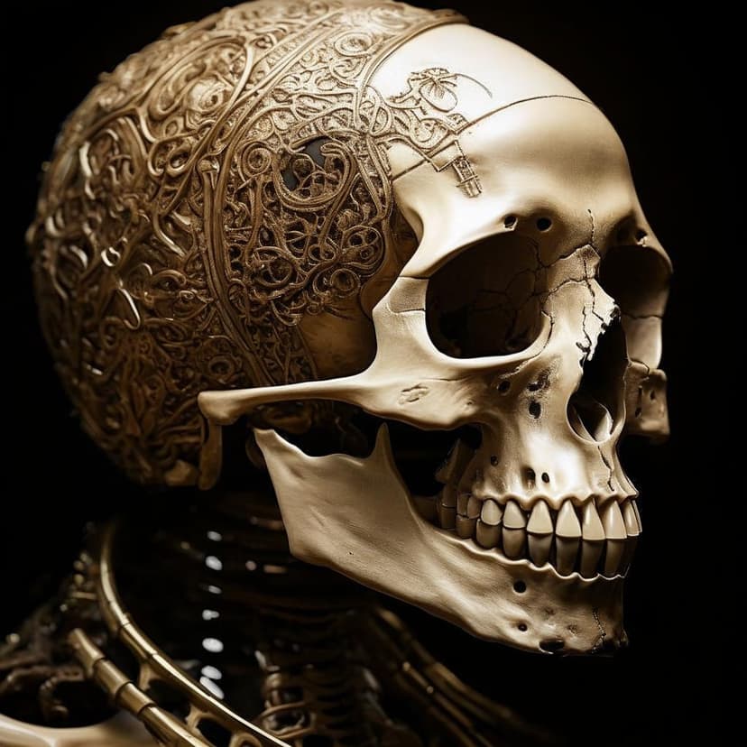 Detailed skull close-up