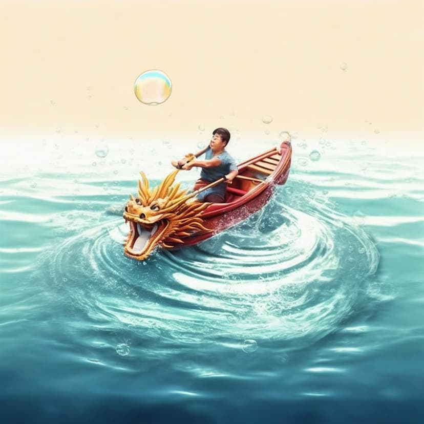 龙舟破浪海报：碧波中泡沫浪纹化为去污力，桨手汗渍衣物光洁如新，龙鳞泡沫暗藏科技，粽叶背景点题端午——强力去污不留痕。  

（AR 9:16，V7）