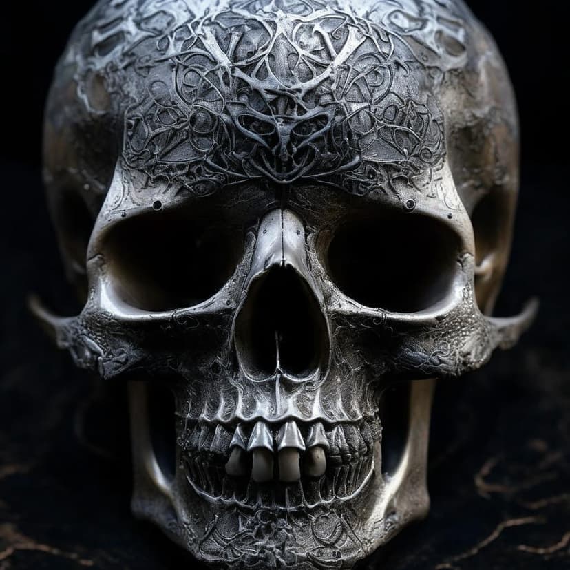 Detailed skull close-up
