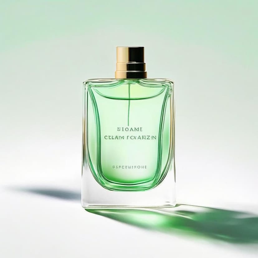 A luminous tea-scented perfume in glass and wood packaging