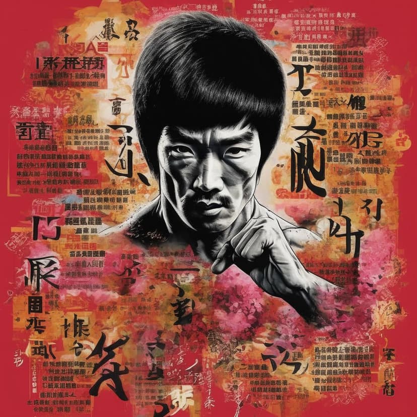Bruce Lee” in bold Chinese characters