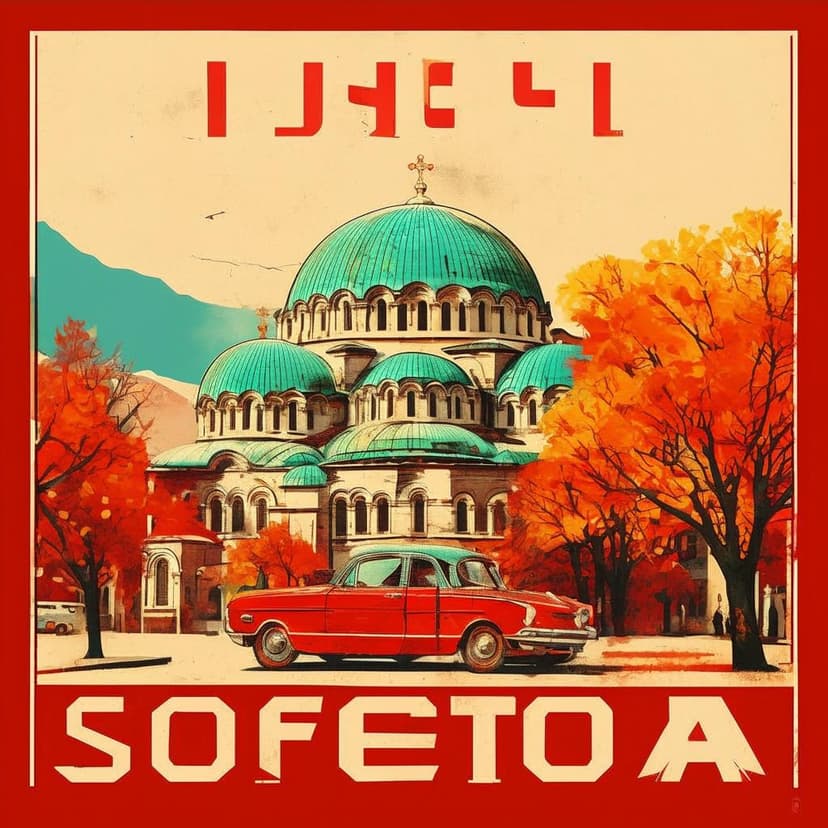 A retro-style poster of Sofia