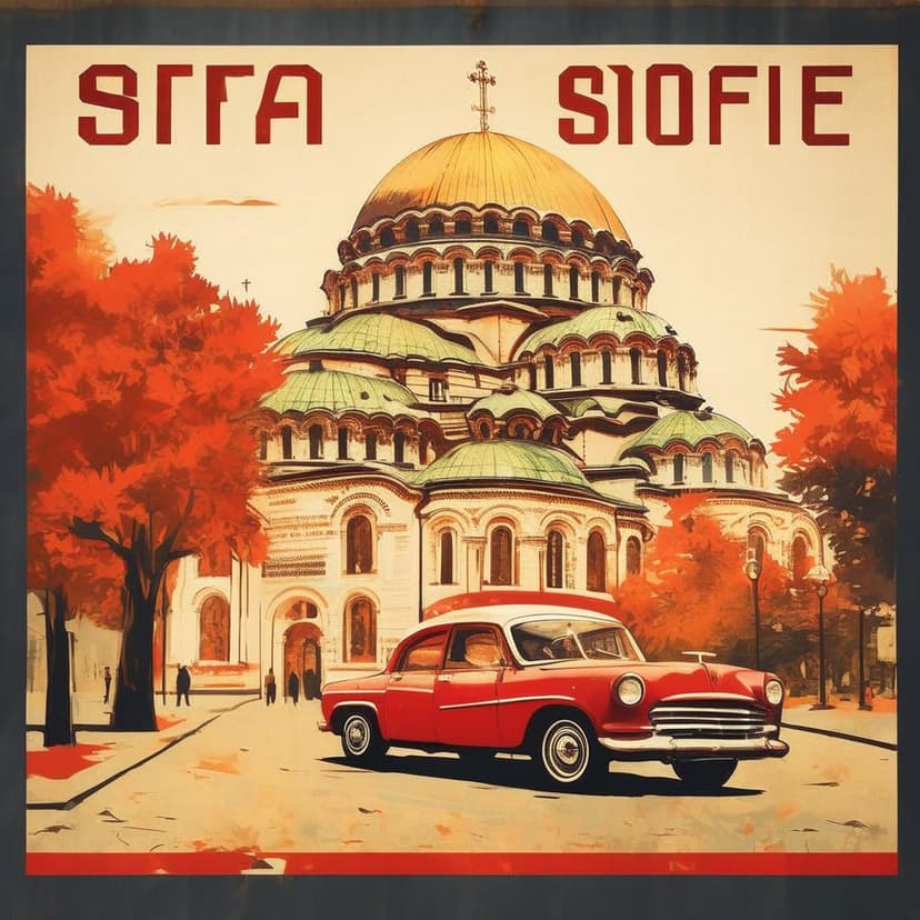 A retro-style poster of Sofia