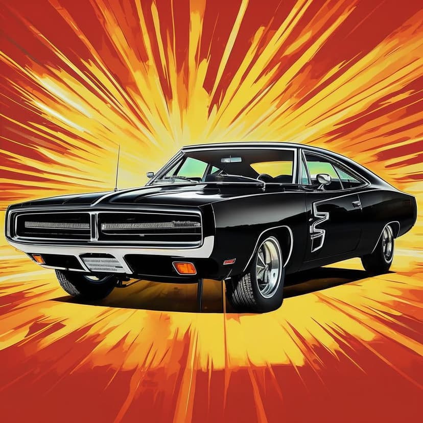 A bold 1970 Dodge Charger RT in striking black