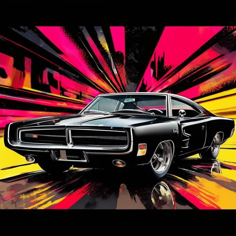 A 1970 Dodge Charger RT in aggressive