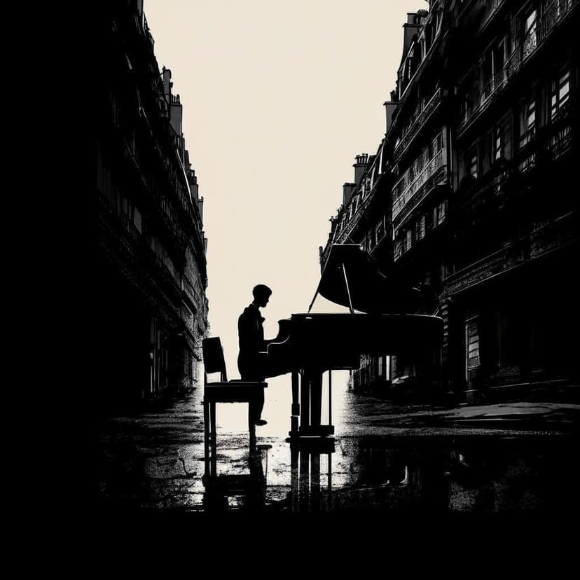 A Parisian pianist’s silhouette