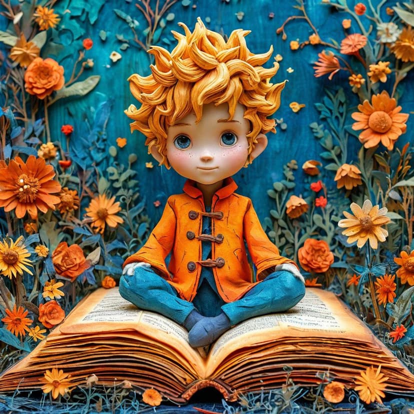 A dreamlike *Little Prince* pop-up book—vibrant