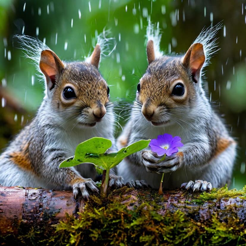Two squirrels