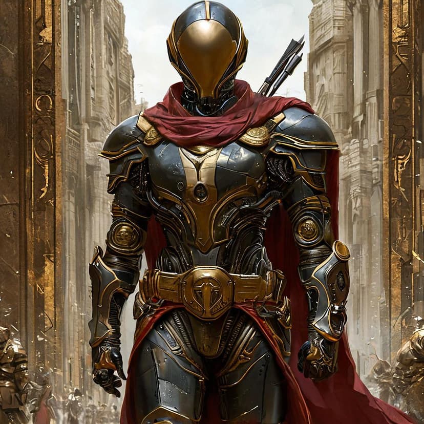 An Art Deco android hunter