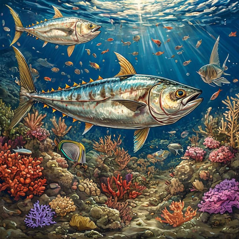 A chaotic tuna scene