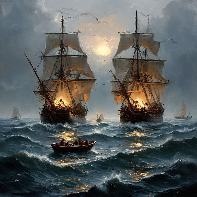 Cannons roar through the mist