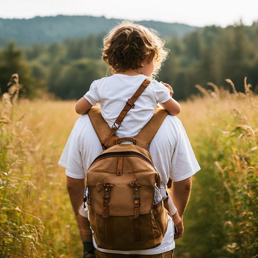 A dreamy LOMO shot from behind: an artsy dad
