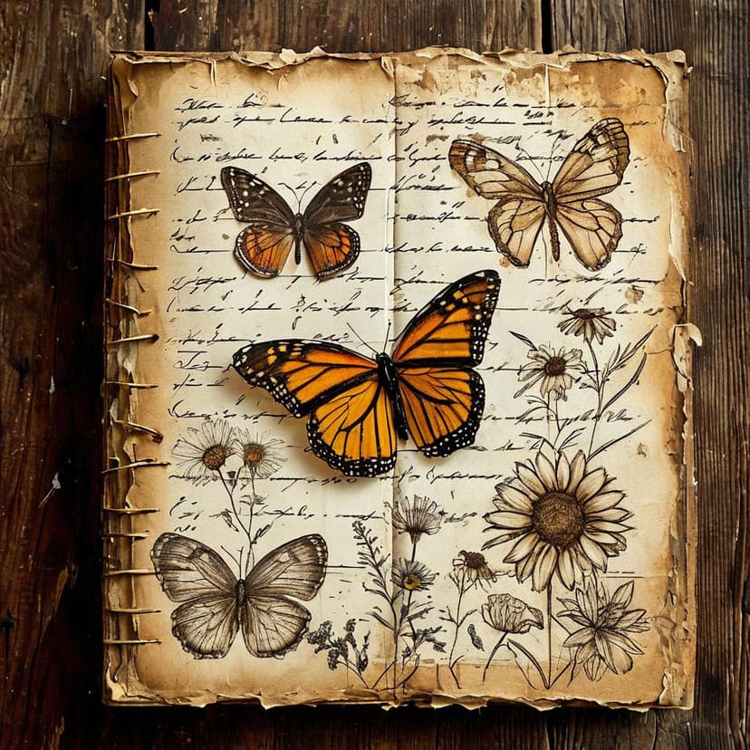 A weathered journal page