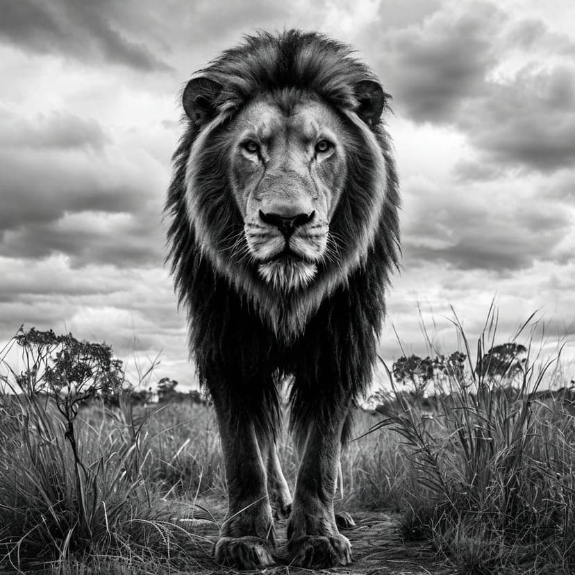 David Yarrow’s stark monochrome images frame wildlife in bold