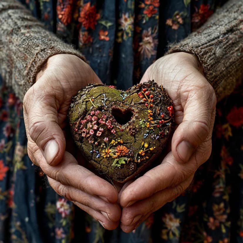 A mother’s weathered hands