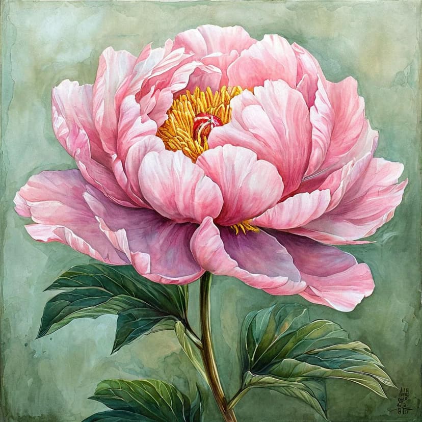 A single peony