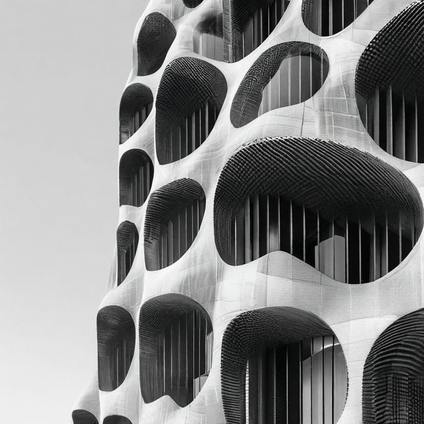 A high-res black-and-white poster for “Páבלה Effect: Architecture & the Digital Facade