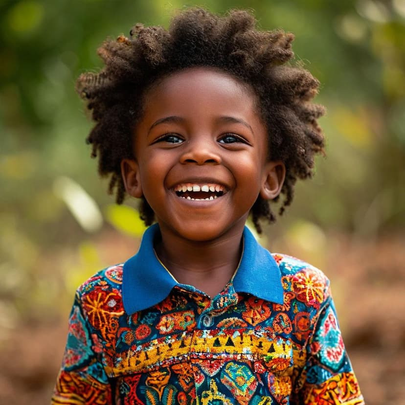 A joyful Black boy sings “me me me me” while playing on a vibrant Earth