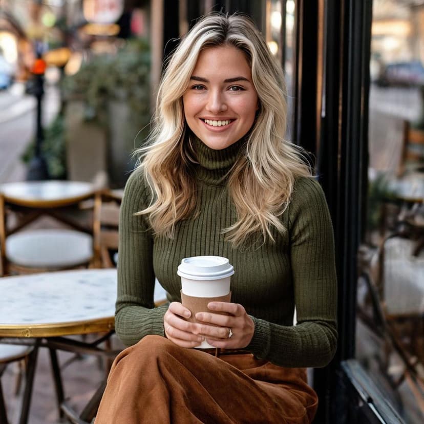 A chic spring moment: blonde waves