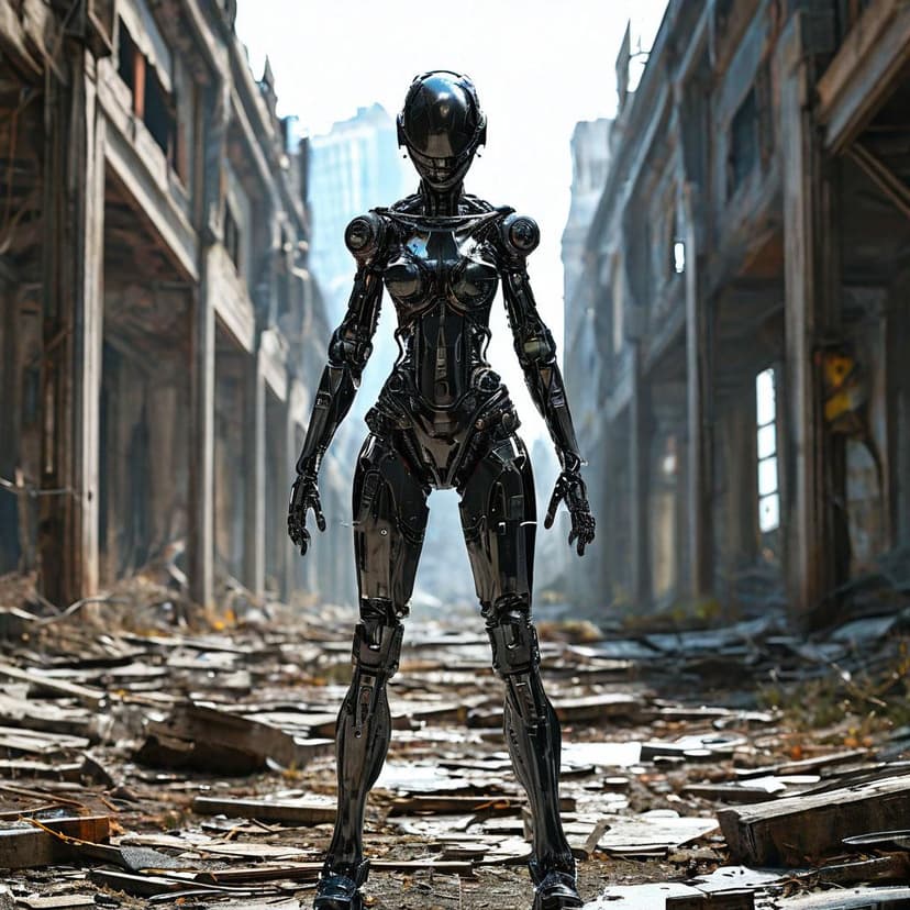 A six-armed female android