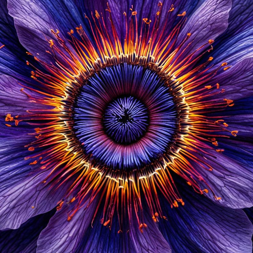 A super macro of a sliced iris unveils its cellular architecture in a minimalist study